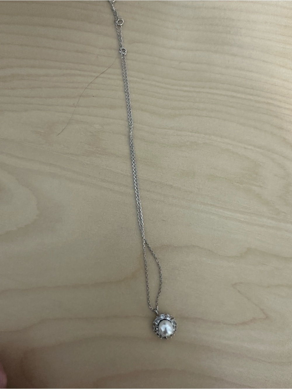 kate spade Silver Pearl Halo Pendant Necklace